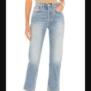 Re/Done High Rise Stove Pipe Jeans